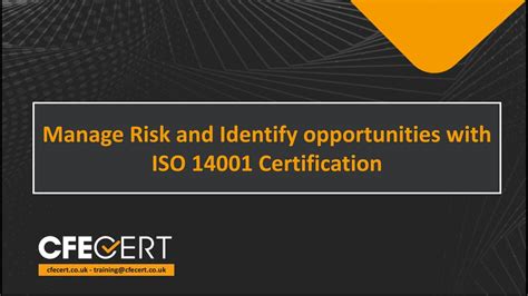 Manage Risk And Identify Opportunities With Iso 14001 Certification