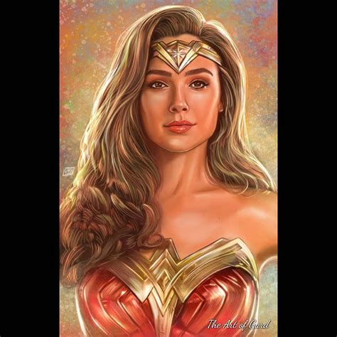 Art Of Gard Na Instagramie Gal Gadot Wonder Woman Portrait Drawn