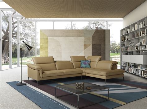 Contemporary Style Full Italian Leather Sectionals El Monte California