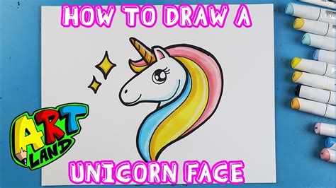 How To Draw A Unicorn Face Youtube