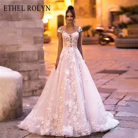 Ethel Rolyn A Line Wedding Dress 2022 Off The Shoulder Backless