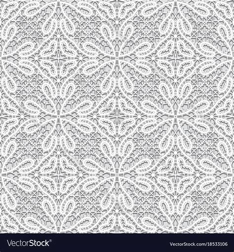 Vintage Lace Fabric Texture Seamless Pattern Vector Image