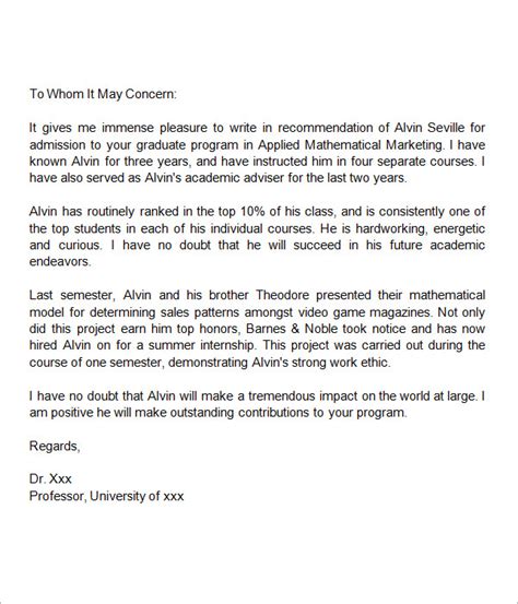 Having a hard time to write a cover letter that will catch a company's interest? 38+ Sample Letters of Recommendation for Graduate School | Sample Templates