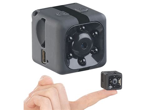 Somikon HD Micro Videokamera Webcam HD P Mit Bewegungserkennung Akku