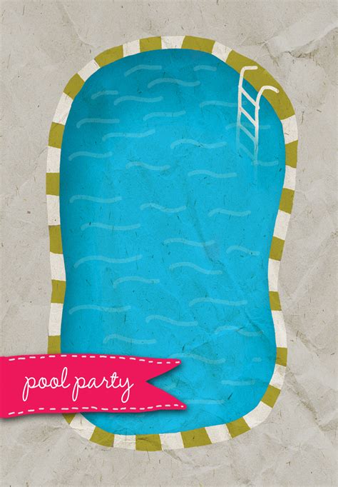 A Pool Free Printable Summer Party Invitation Template Greetings Island Pool Party