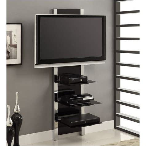 Modern Metal Tv Stand With Glass And Chrome 1713096