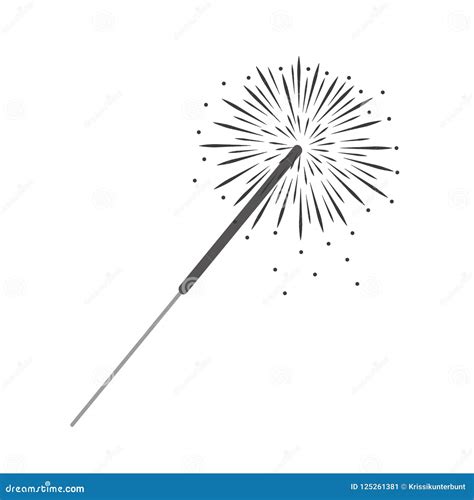 Party Sparkler Icon Vector Illustration 202280638