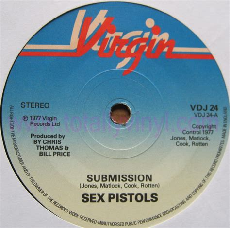 Totally Vinyl Records Sex Pistols Submission 7 Inch Promotional