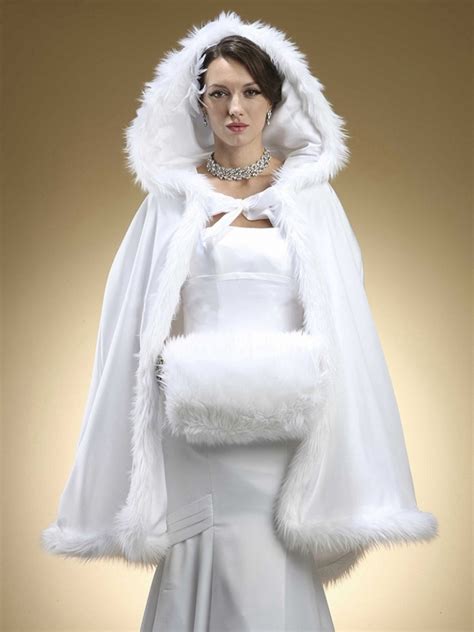 2015 Winter Wedding Cloak Cape Custom Made Hooded With