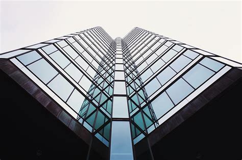 Architecture Building Glass High Rise Low Angle Shot Perspective
