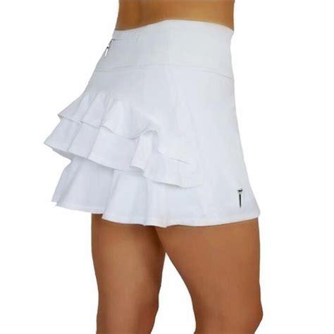 Flirtee Golf New 2018 Season Ruffle Butt All White Skirt
