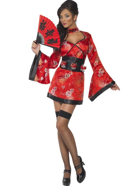 Ladies Sexy Geisha Girl Costume Fancy Dress National Japanese Chinese