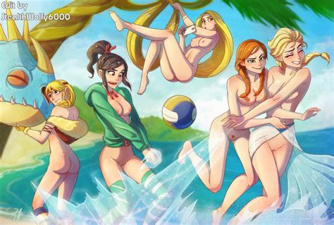 Rule 34 5girls Aged Up Anna Frozen Astrid Hofferson Ball Beach