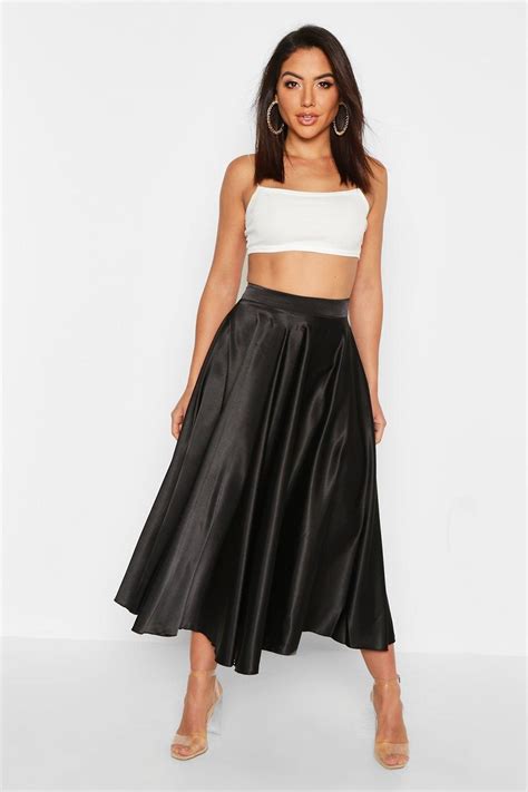 Satin Full Midi Skirt Full Midi Skirt Skirt Fashion Skirt Outfits