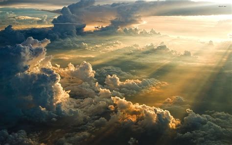Sky Above Clouds Hd Desktop Wallpaper 09021 Baltana