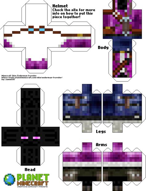 9free Minecraft 3d Papercraft Make Your Own Skin Teamjduce