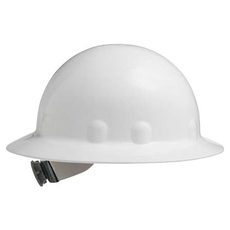 Fibre Metal Full Brim E 1 White Hard Hat Ratchet 8 Point Suspension 16
