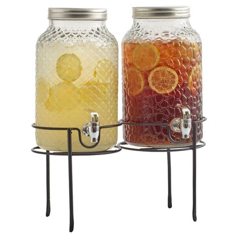 Double Beverage Dispenser With Stand