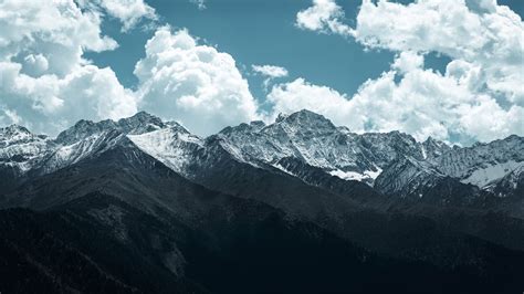 Download Wallpaper 1920x1080 Mountains Peaks Clouds