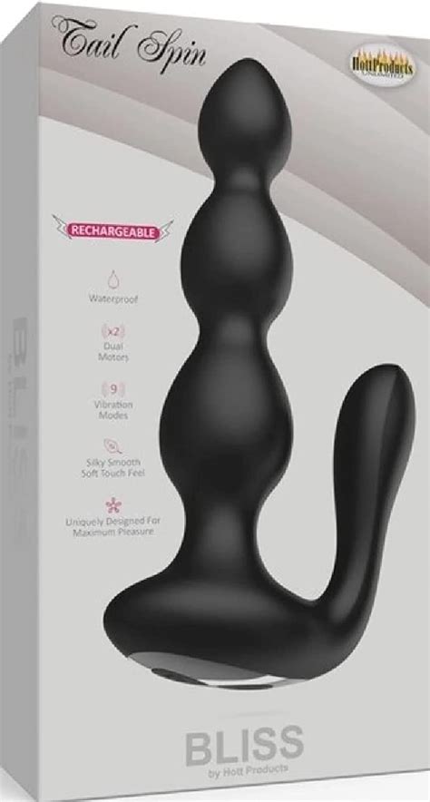 Amazon Com Hott Products Unlimited Bliss Tail Spin Beaded Anal Vibe Black Health