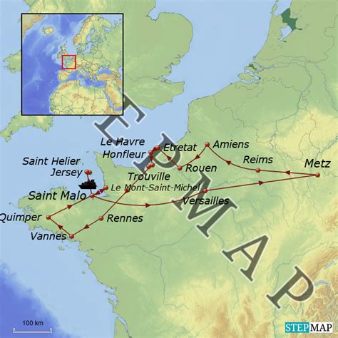 Stepmap Normandie And Bretagne 2023 Landkarte Für Deutschland