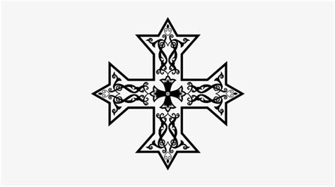 Download Coptic Cross Coptic Cross Tattoo Back Transparent Png