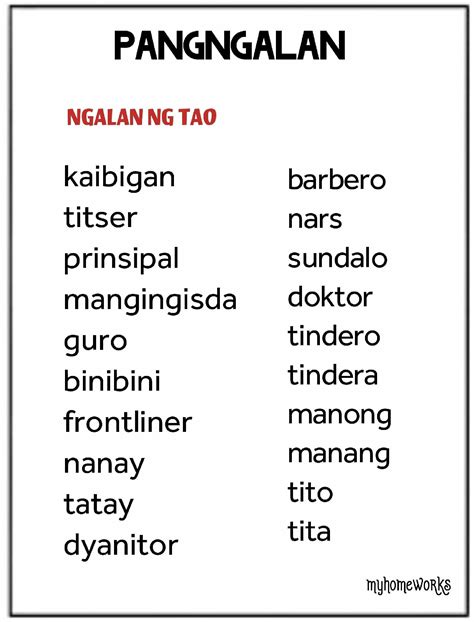 Ang 3 Uri Ng Pangngalan Ayon Sa Tungkulin Satungkule Vrogue