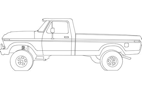 78 Ford Pickup 17 Inches Dxf File Free Download