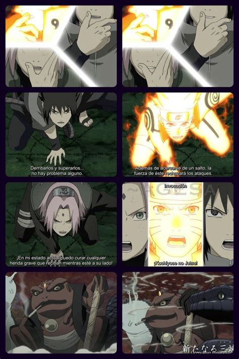 Naruto Sakura And Sasuke Jutsu De Invocación Equipo 7 Naruto Personajes De Naruto Shippuden