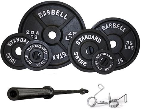 Usa Sports By Troy Barbell 300 Lb Olympic Black Weight Set With Black