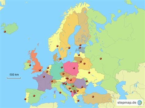 Wildbäche führen bei hochwasser nicht nur wasser, sondern auch einen hohen anteil an geschiebefracht mit sich. StepMap - Europa Karte (Erdkunde Klasse 6) - Landkarte für ...