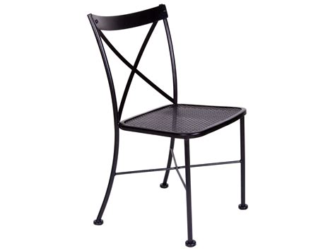 Replacement cushions for wrought iron furniture. OW Lee Villa Wrought Iron Metal Side Dining Chair | 507-S