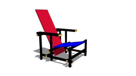 Gerrit Rietveld Red Blue Chair 3d Warehouse