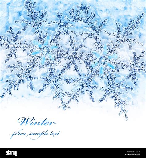 Snowflake Christmas Border Cold Blue High Resolution Stock Photography