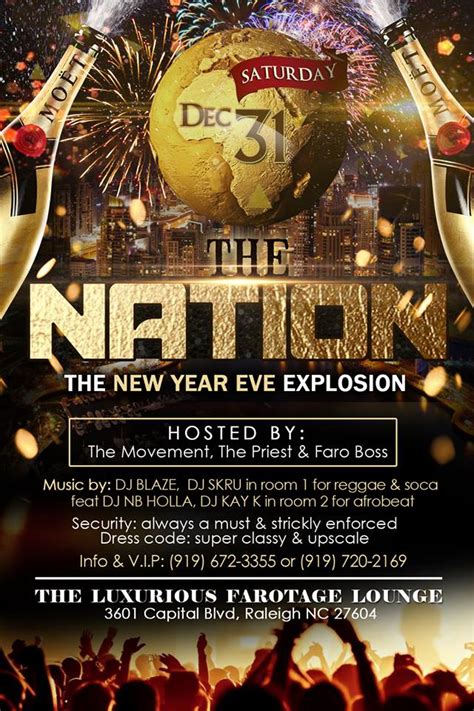New Year Eve Explosion Farotage Nation Lounge