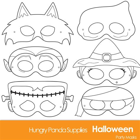 Halloween Masks Printable Halloween Costume Halloween Etsy