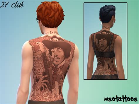 The Sims Resource 27 Back Tattoo