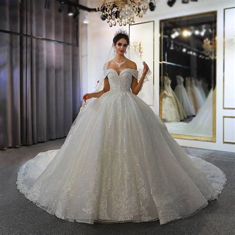 Luxury Sparkly Disney Princess Wedding Dress Ball Gown Mailnapmexico