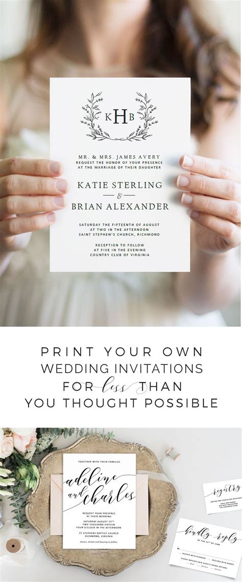 How to make your own wedding invitations with personalized belly band. Wedding invitations | Printable invitations | DIY wedding ...