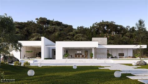 Minimalist Villa On Behance Minimalist Villa Minimalist Architecture