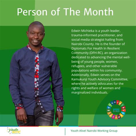 Person Of The Month Edwin Michieka Ogendi Youth Alive Kenya