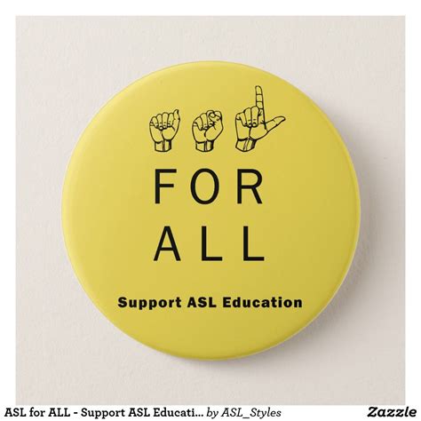 Asl For All Support Asl Education Pin In 2020