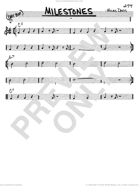 davis milestones sheet music in c pdf
