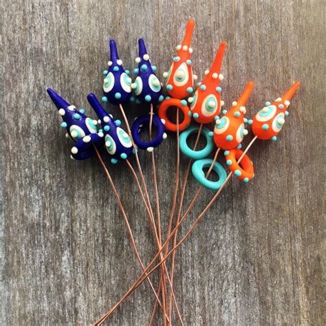 One Handmade Lampwork Etched Headpins Made On Copper Wire Etsy