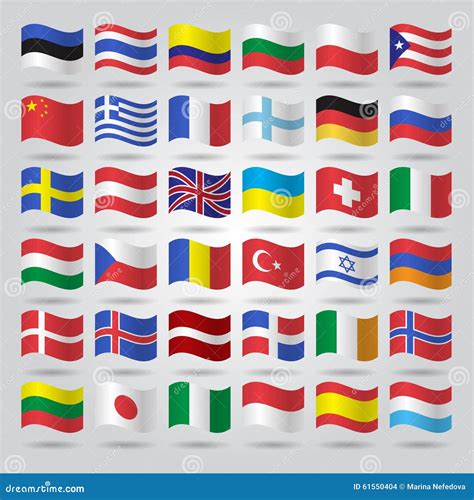 World Flags Collection Stock Illustration Image