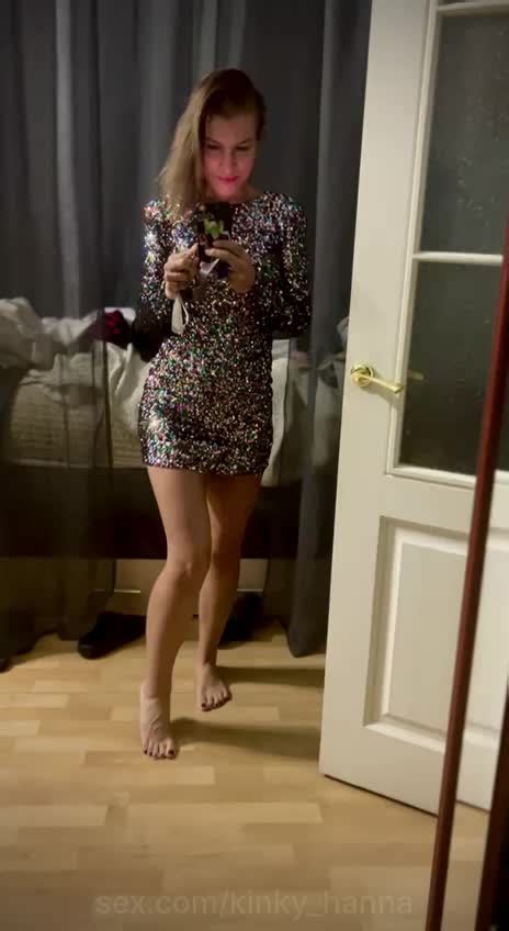 Kinky Hanna Choosing A Firefighter Dress Selfie Mirror Selfie Dressing Teasing Nude