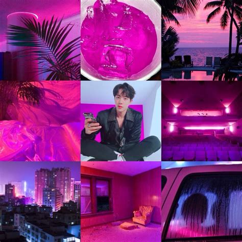 Hot Pinkneon Purple Aesthetic ♡ Jin Bts Aesthetics Amino