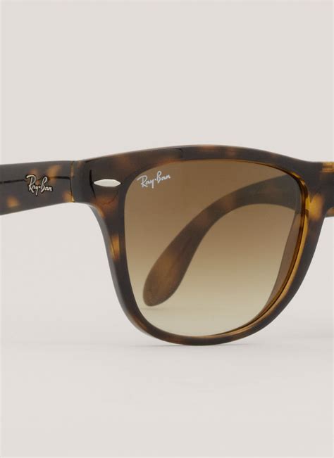 Ray Ban Folding Wayfarer Sunglasses In Brown Lyst