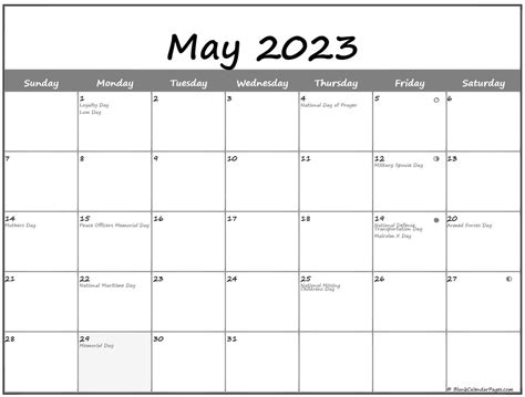 May 2023 Lunar Calendar Moon Phase Calendar