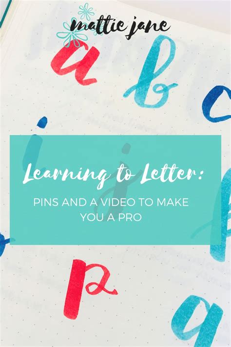 Learning To Letter Pins And A Video To Make You A Pro
